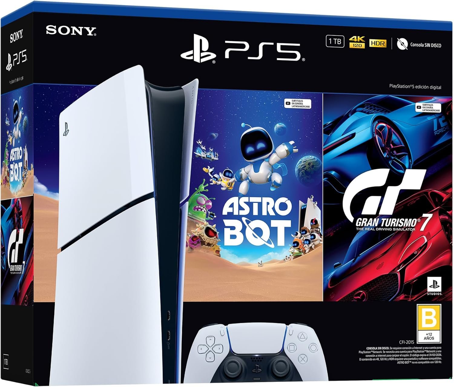 PS5 Digital Slim Bundle Astro Bot + Gran Turismo 7